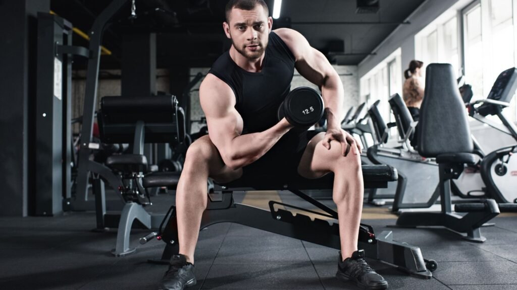 biceps workout with dumbbells